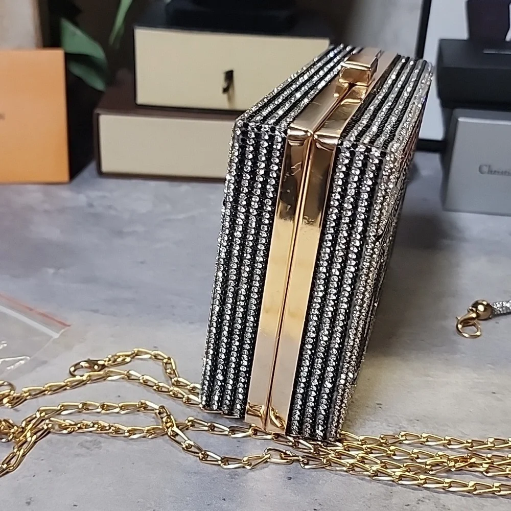 Rhinestone Boom box crossbody/ clutch bag - Picture 7 of 14